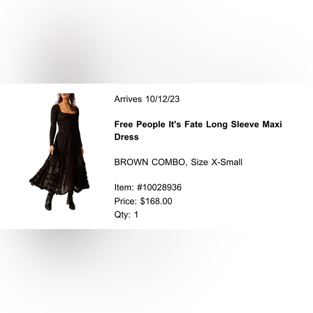 Free People “It’s Fate” Long Sleeve Maxi Dress - Picture 5 of 5